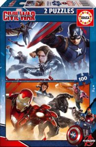 EDUCA Capitán América Civil War puzzle 2x100 pz